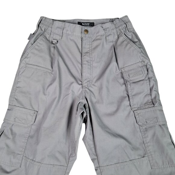 5.11 Tactical Pants Mens 30X30 Regular Gray Adjustable Waist Straight Leg Cargo - Picture 5 of 8